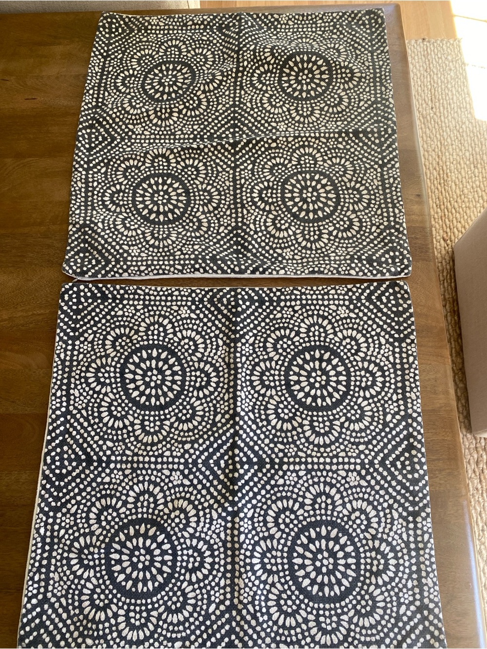 Pottery Barn pillow covers Gray & White  - NWOT